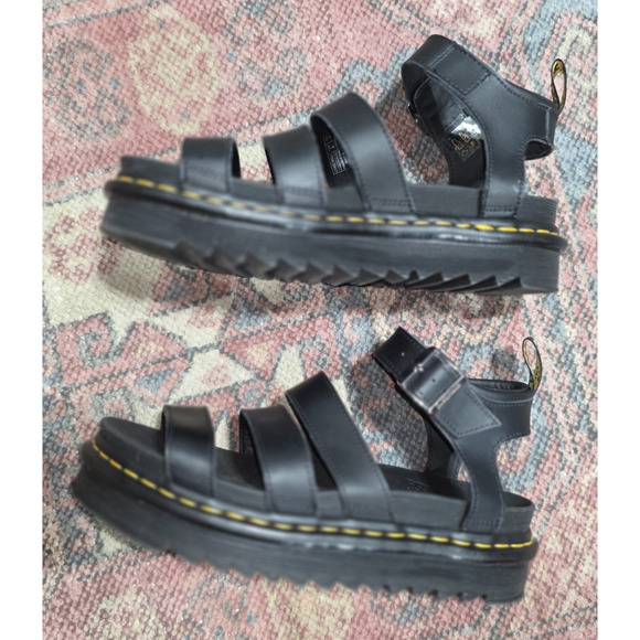 Dr. Martens Blaire Sandals Women’s 8 Platform Gladiator Leather Strappy Chunky - Picture 4 of 9